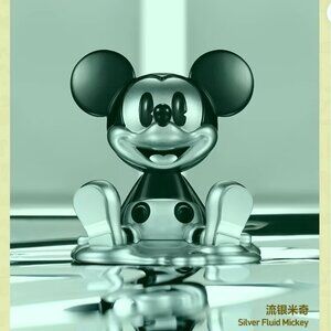 SILVER FLUID MICKEY Figurine - Boundless Creativity Series Authentic POPMART